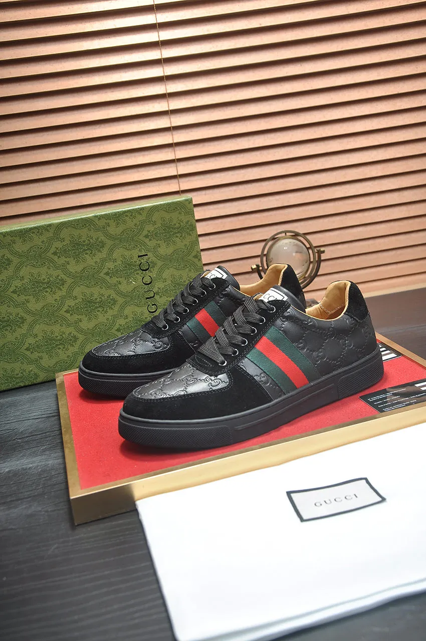 Men's men's shoes💰440💶[GUCCI] official website 1:1 men's sports shoes are now on the market. They are made of original fabric + water-dyed sheepskin lining, plus the official website original 1:1 comfortable outsole. Fashionable and versatile, super comfortable and breathable. Standard shoe size 38/45 (custom-made size 45 is non-refundable)